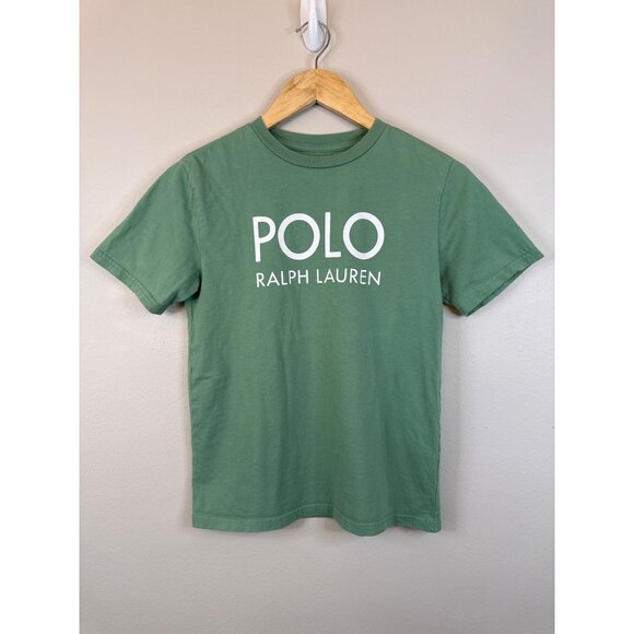 Polo Ralph Lauren Kids Short Sleeve Green Crew Neck T-Shirt Medium (10-12) - Picture 1 of 7
